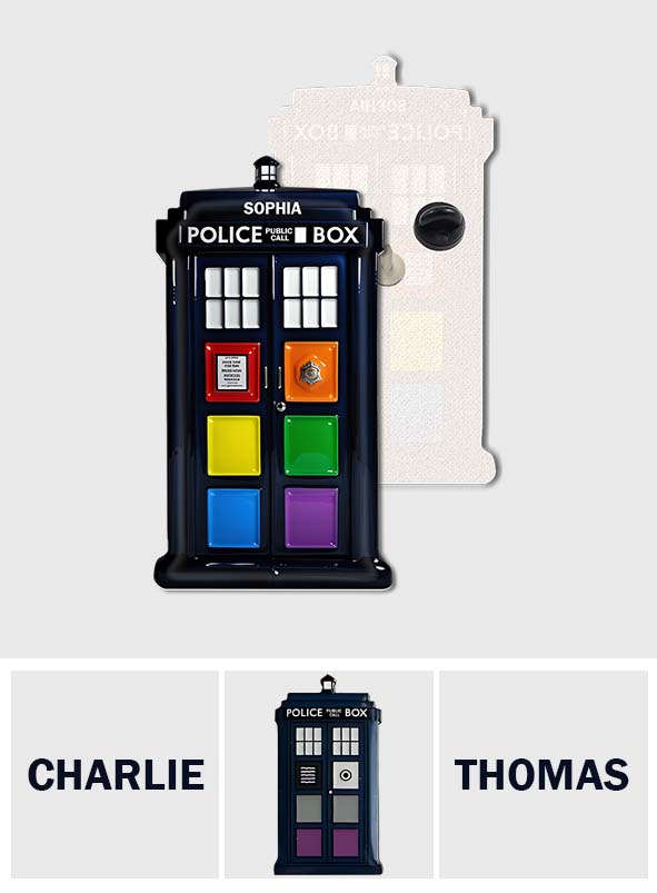 Pride Police Box - Personalized LGBT Support Pin