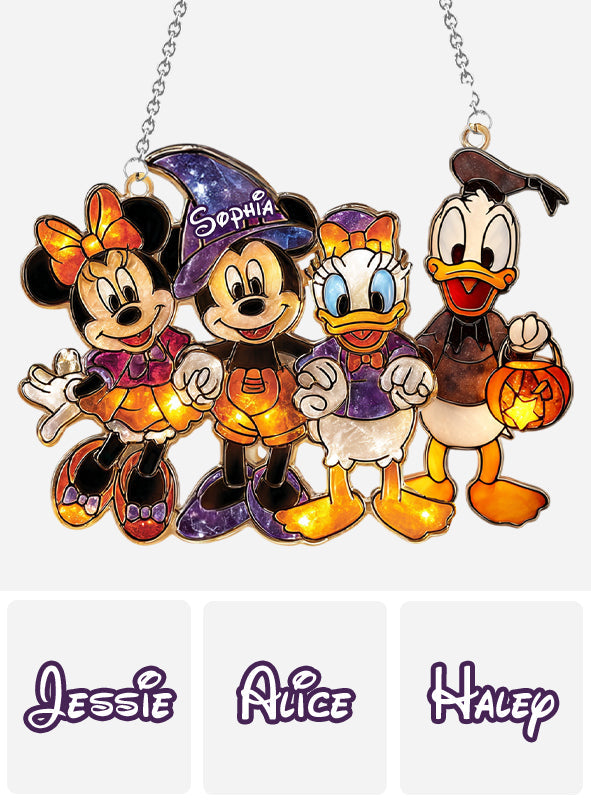Hello Fall - Personalized Mouse Window Hanging Suncatcher Ornament