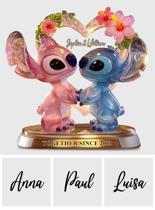 Couple Love Together Since - Personalized Ohana Custom Shaped Acrylic Plaque