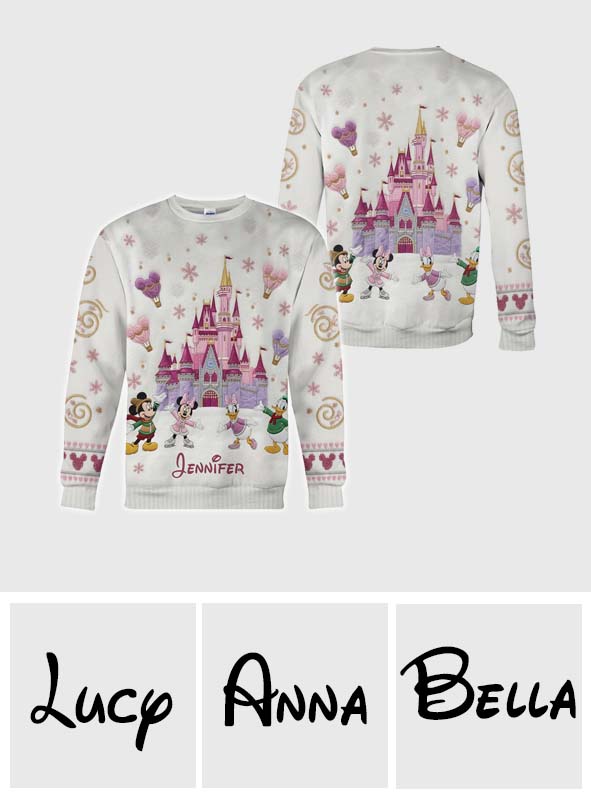 Magical Winter Castle - Personalized Mouse All Over Shirt
