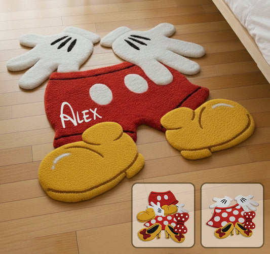 Whimsical Clothing - Personalized Mouse Non-Slip Tufted Rug
