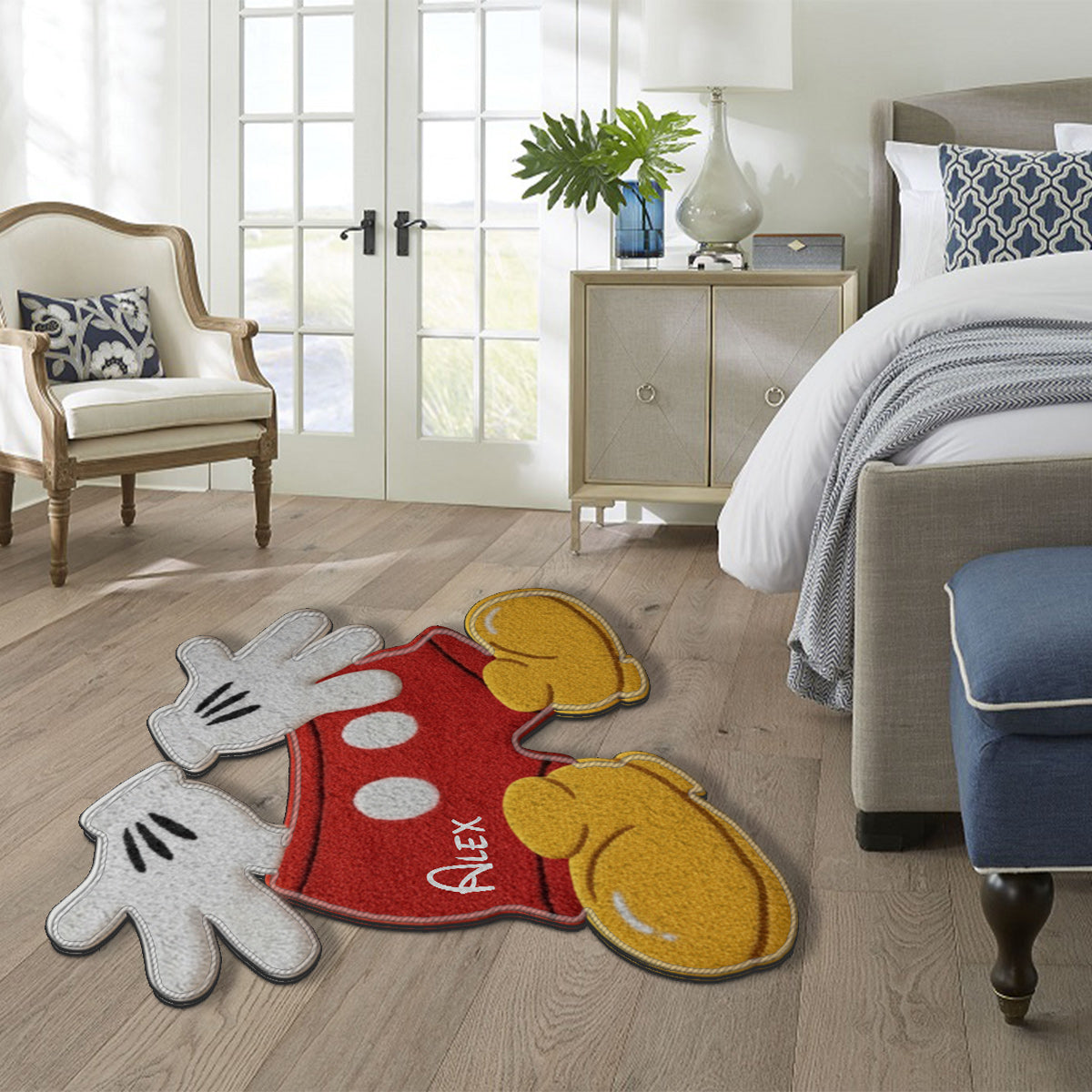 Whimsical Clothing - Personalized Mouse Non-Slip Tufted Rug