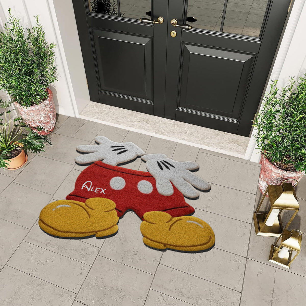 Whimsical Clothing - Personalized Mouse Non-Slip Tufted Rug
