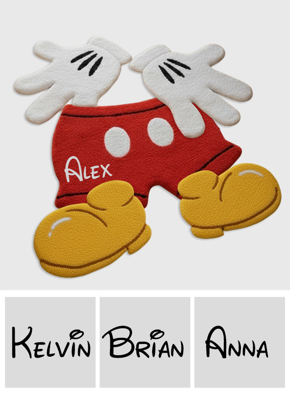 Whimsical Clothing - Personalized Mouse Non-Slip Tufted Rug