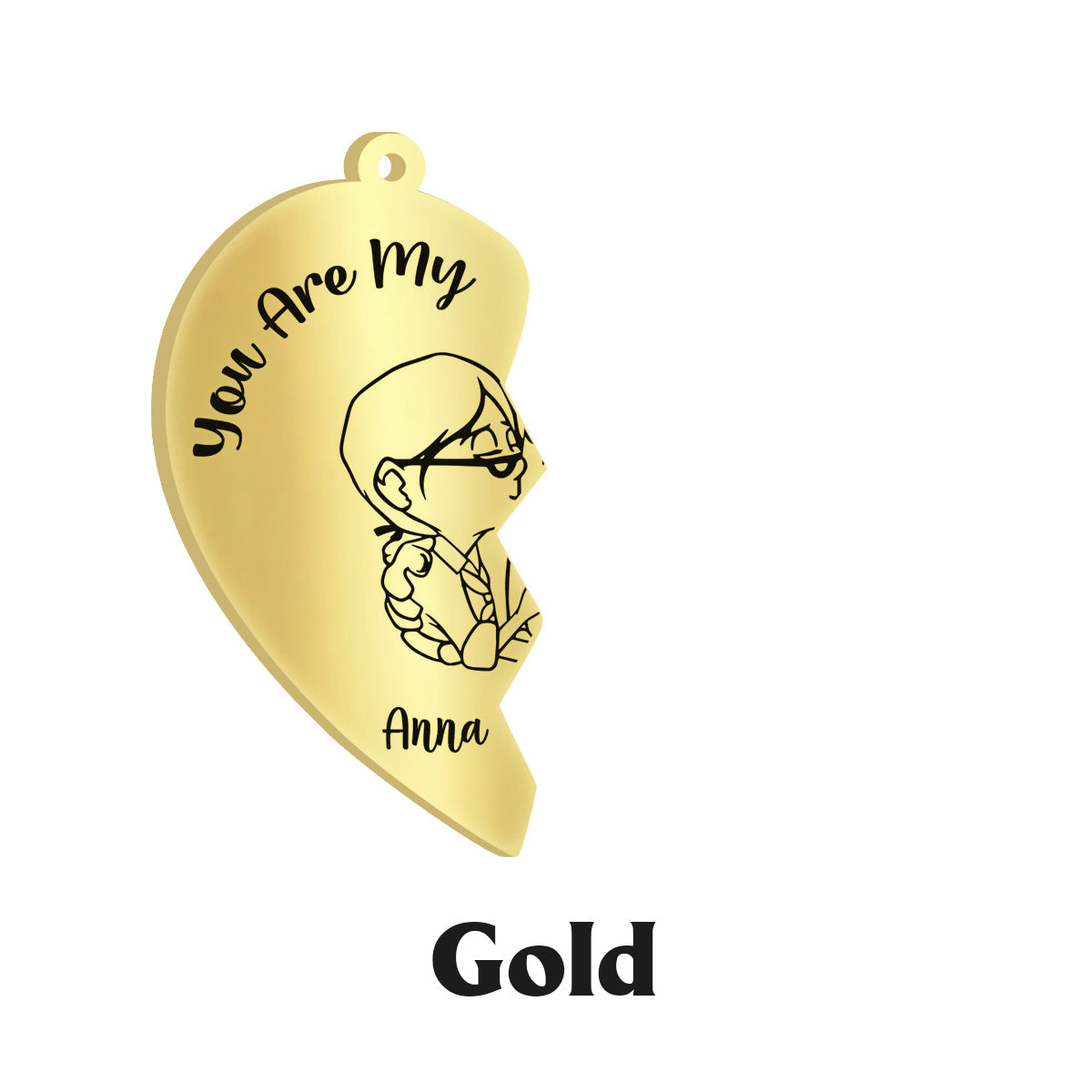 You Are My Greatest Adventure - Personalized Mouse Matching Pendant Necklace