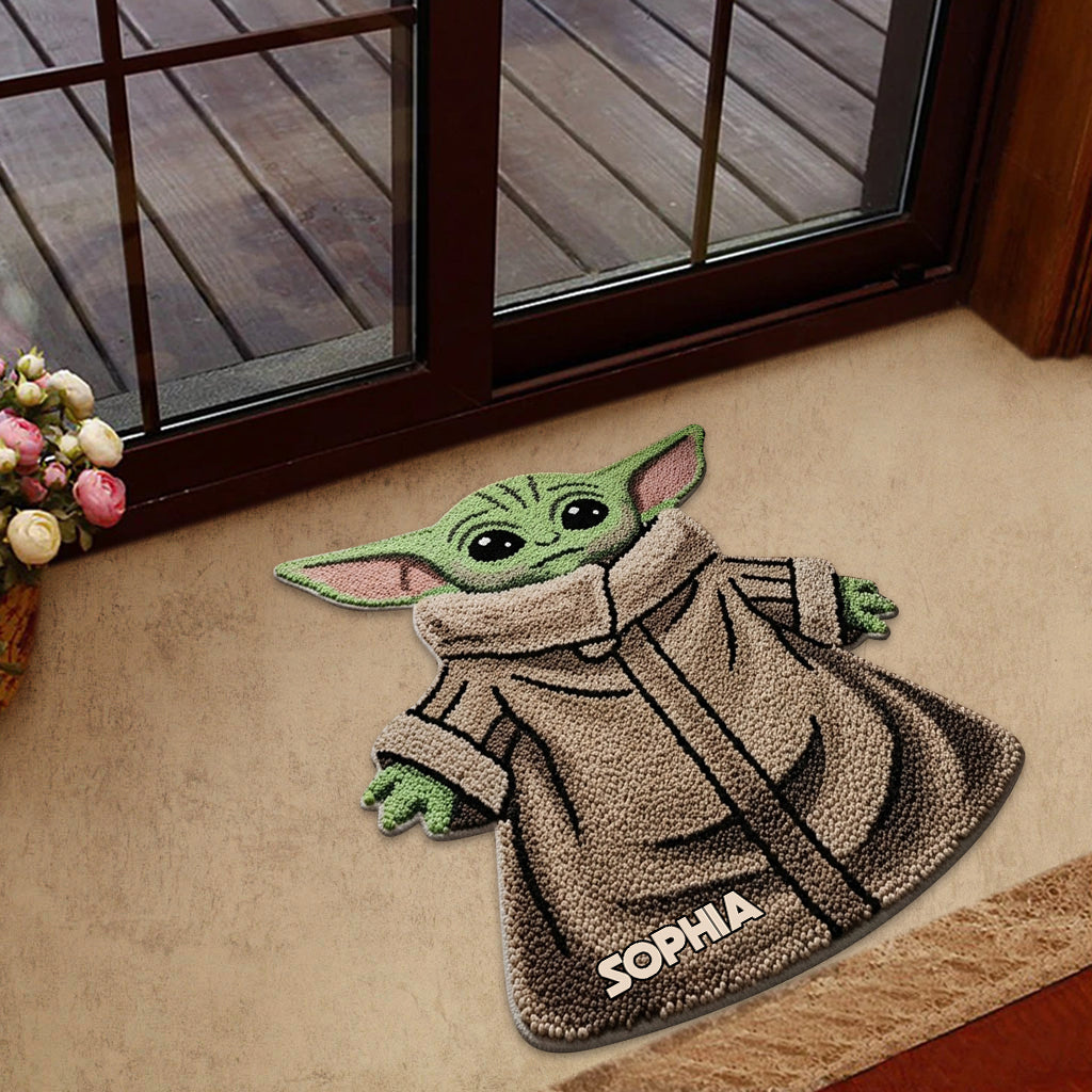 Baby Baby - Personalized The Force Shaped Doormat/ Rug