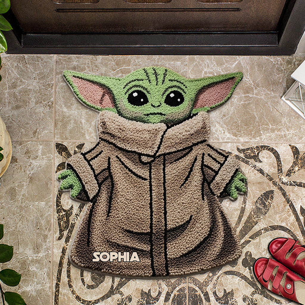 Baby Baby - Personalized The Force Shaped Doormat/ Rug