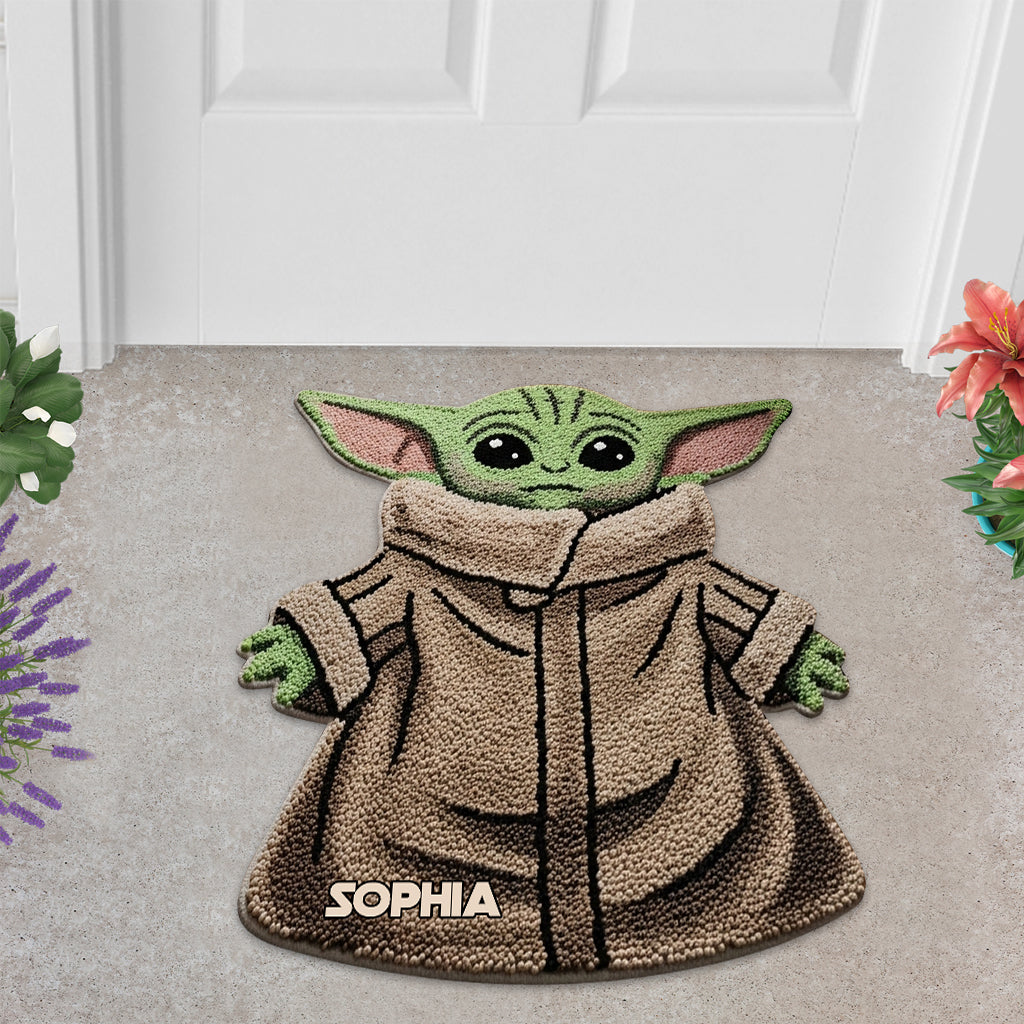 Baby Baby - Personalized The Force Shaped Doormat/ Rug