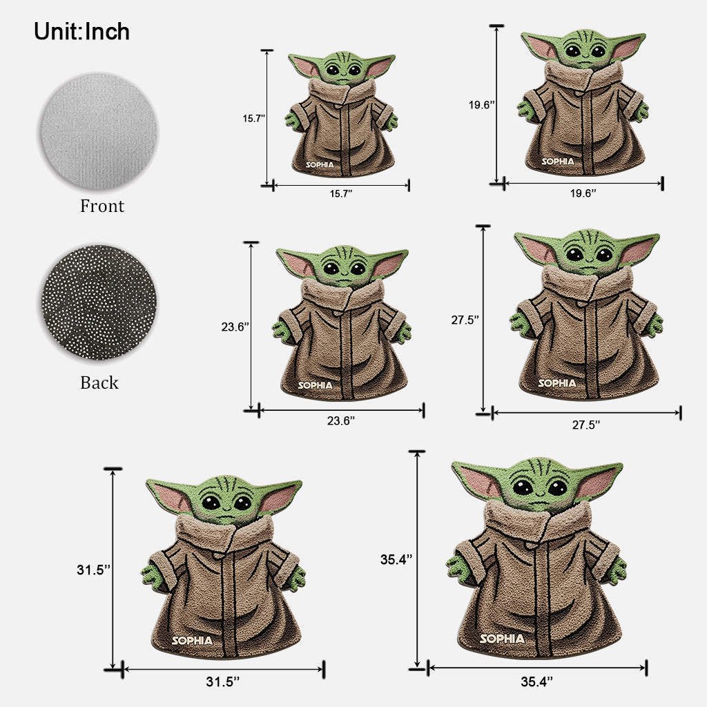 Baby Baby - Personalized The Force Shaped Doormat/ Rug