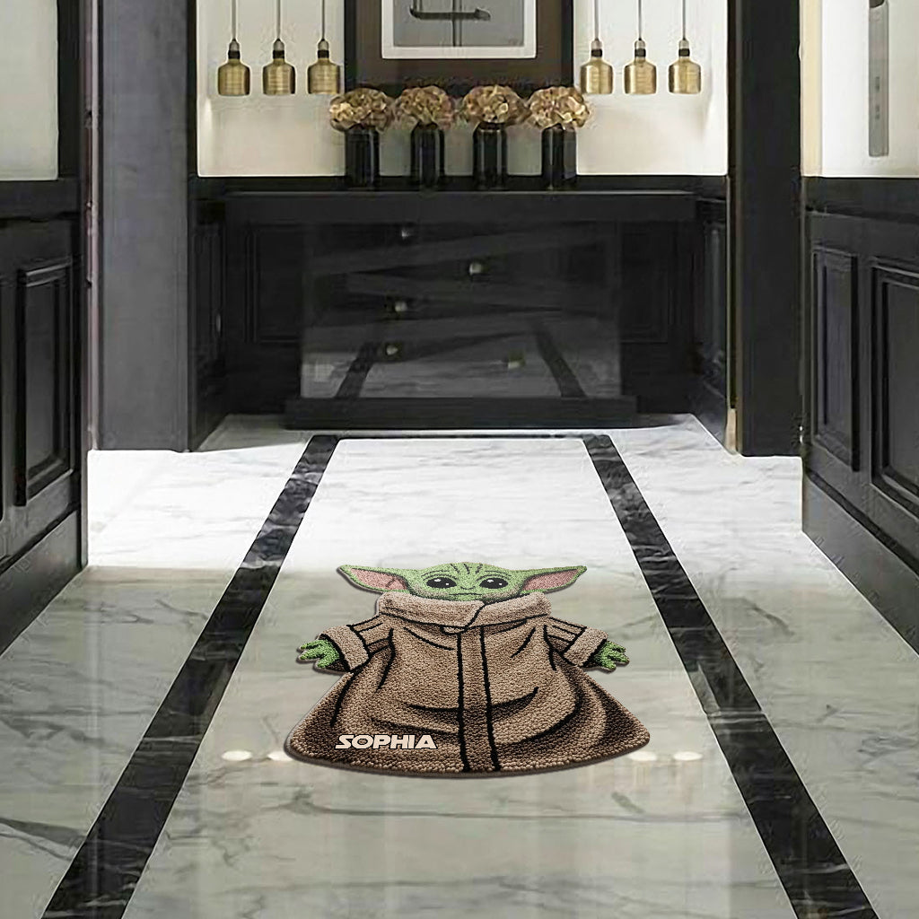 Baby Baby - Personalized The Force Shaped Doormat/ Rug
