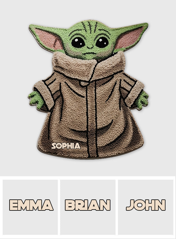 Baby Baby - Personalized The Force Shaped Doormat/ Rug