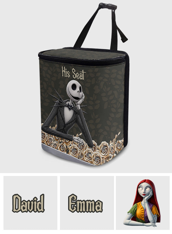 Jack & Sallly Night Before Christmas - Personalized Nightmare Portable Car Trash Can/ Organizer