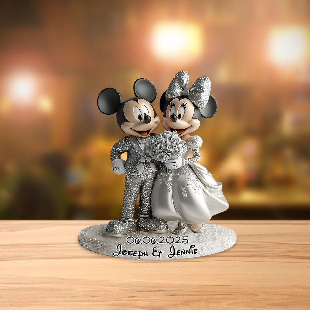 And They Lived Happily Ever After - Personalized Mouse Custom Shaped Acrylic Plaque