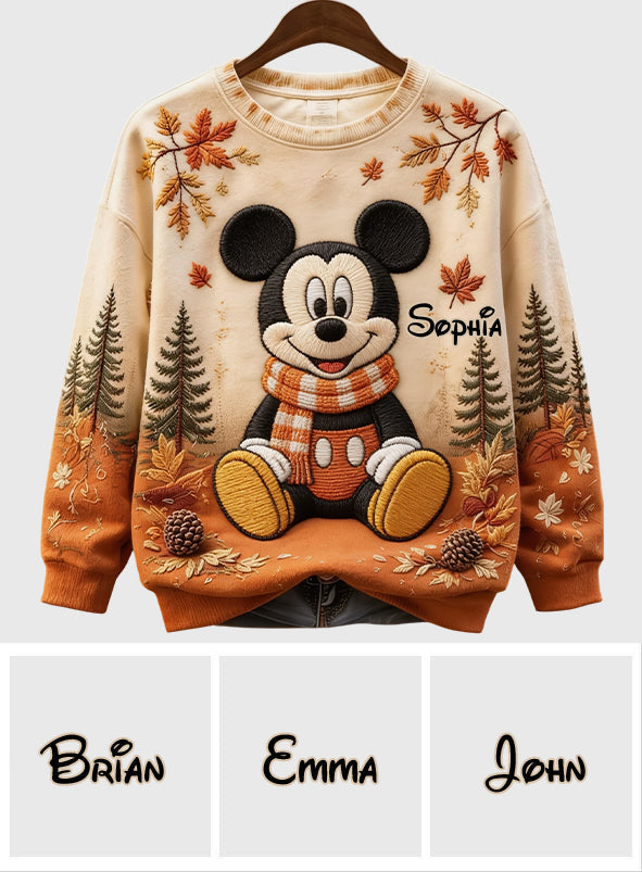 Fall Vibes - Personalized Mouse Ugly Sweater