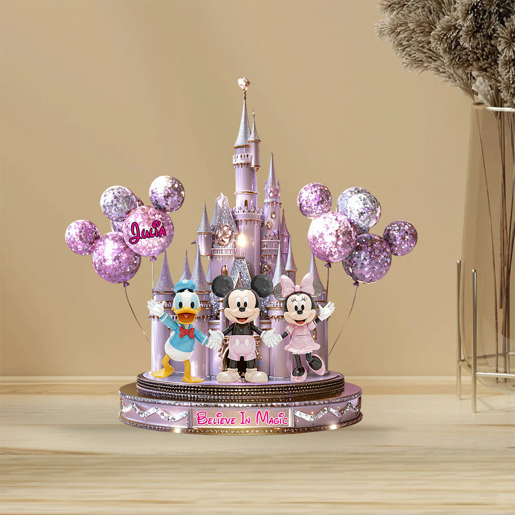 Believe In Magic - Personalized Mouse Custom Shaped Acrylic Plaque
