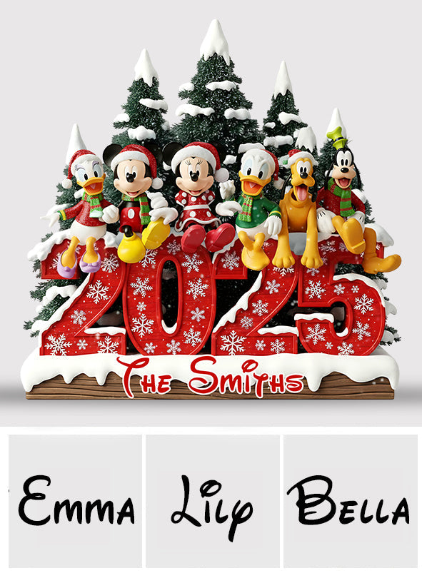 Merry Christmas - Personalized Mouse Custom Shaped Acrylic Plaque