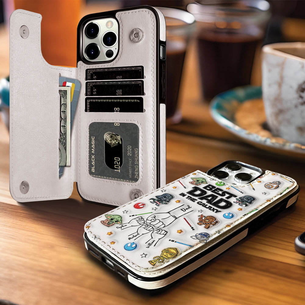 Best Dad Ever - Personalized The Force Foldable Wallet Phone Case