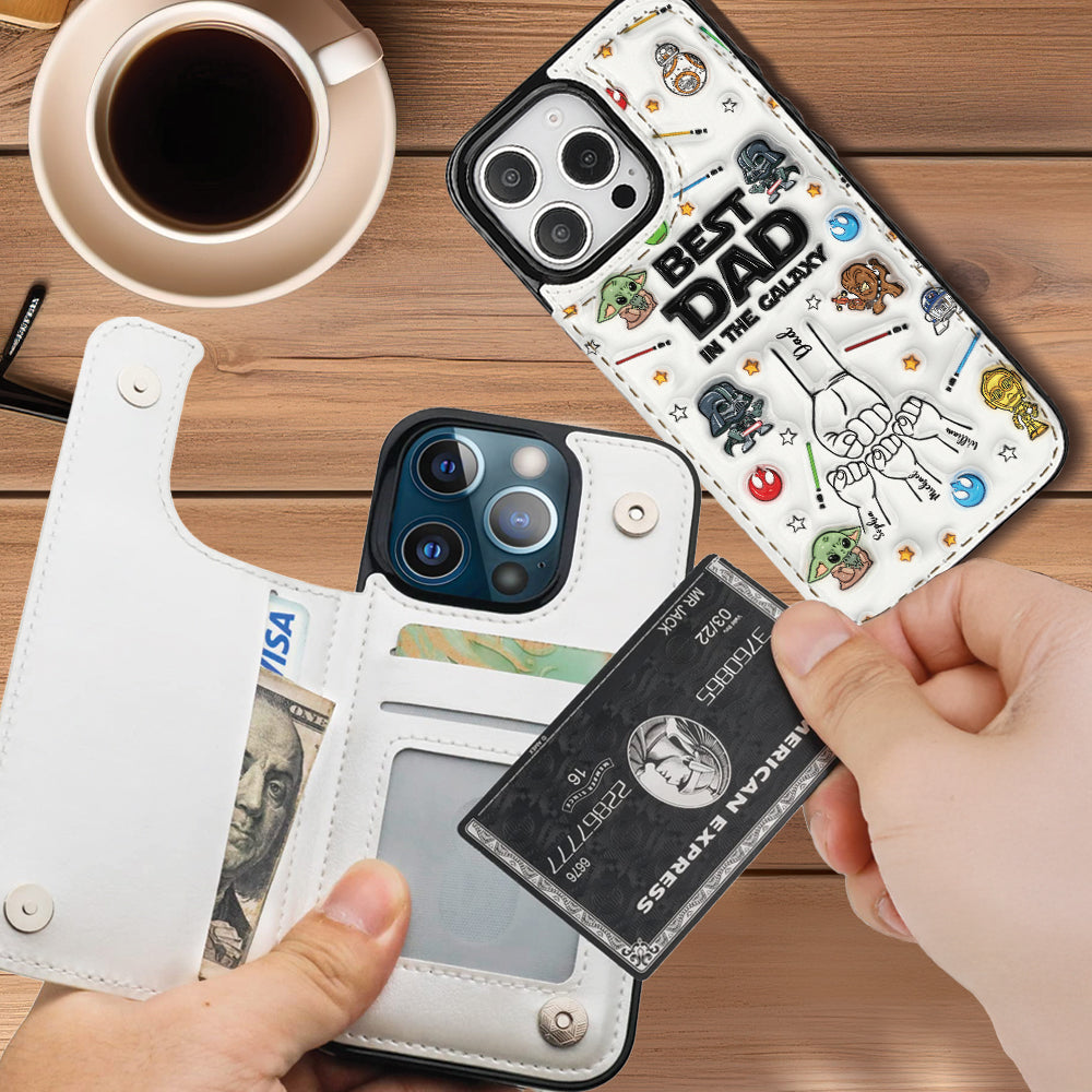 Best Dad Ever - Personalized The Force Foldable Wallet Phone Case