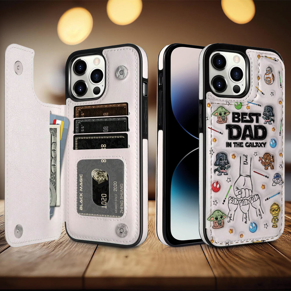 Best Dad Ever - Personalized The Force Foldable Wallet Phone Case