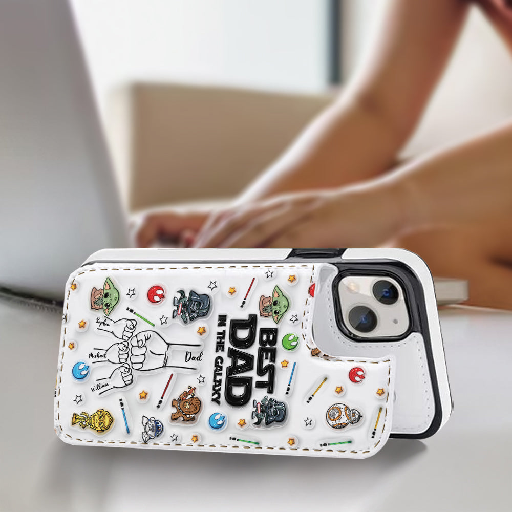 Best Dad Ever - Personalized The Force Foldable Wallet Phone Case