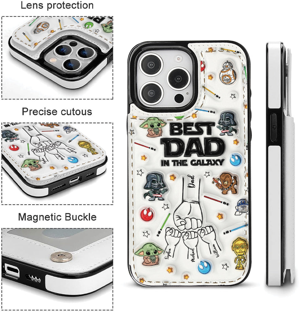 Best Dad Ever - Personalized The Force Foldable Wallet Phone Case