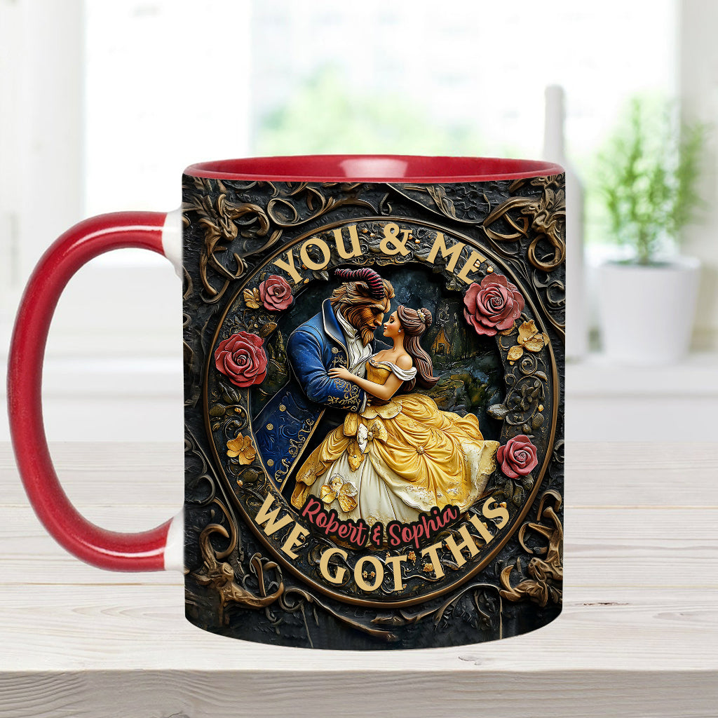 You & Me We Got This - Personalized Couple Accent Mug