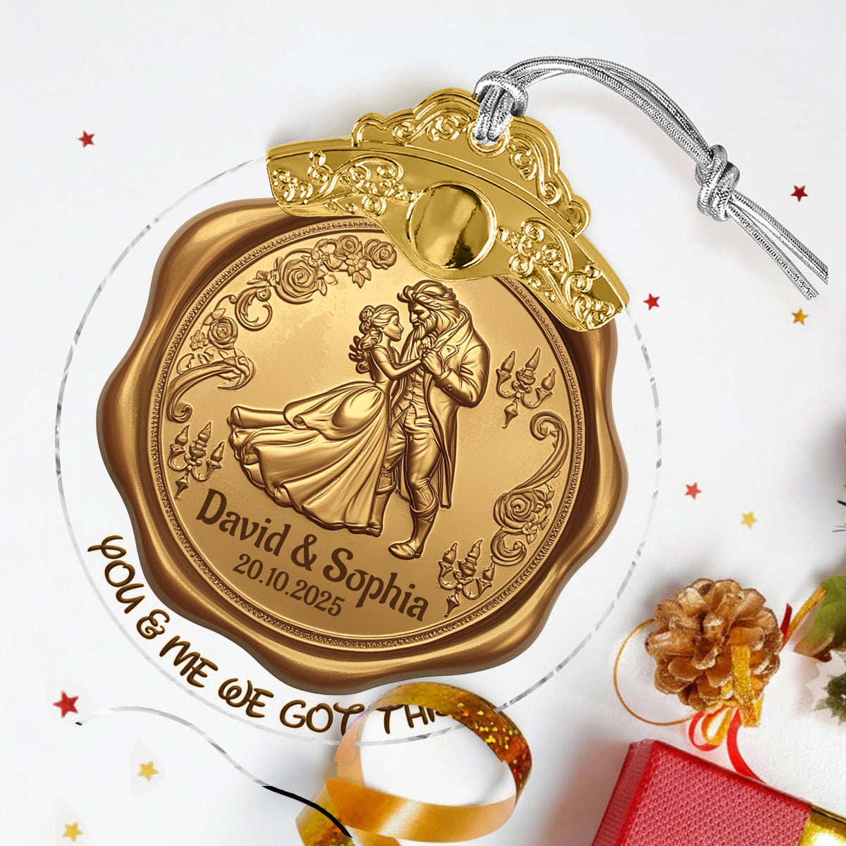 You & Me We Got This - Personalized Couple Vintage Ornament