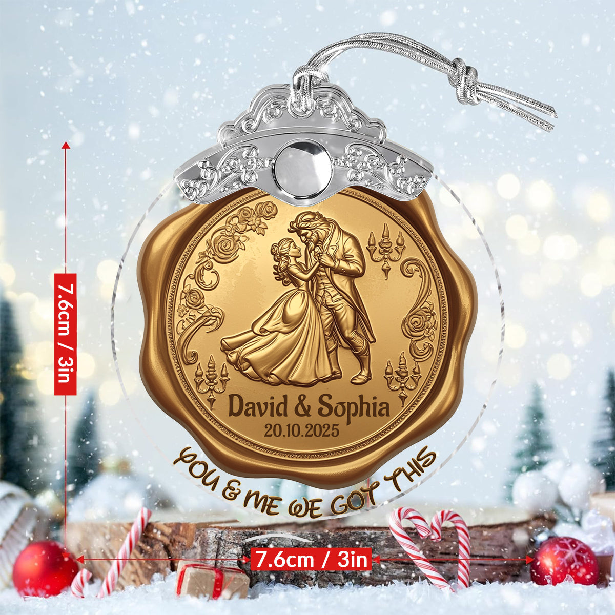 You & Me We Got This - Personalized Couple Vintage Ornament