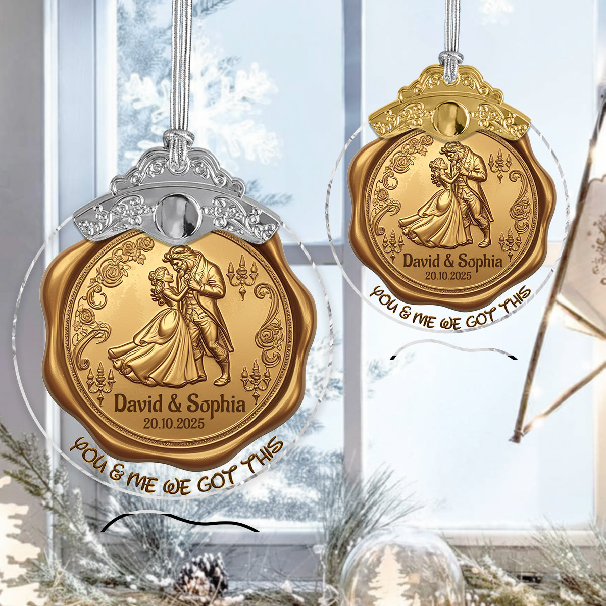 You & Me We Got This - Personalized Couple Vintage Ornament