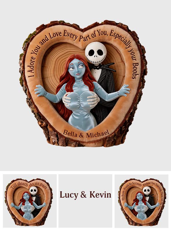 Naughty Spooky Couple - Personalized Nightmare Premium Faux Fur Pillow