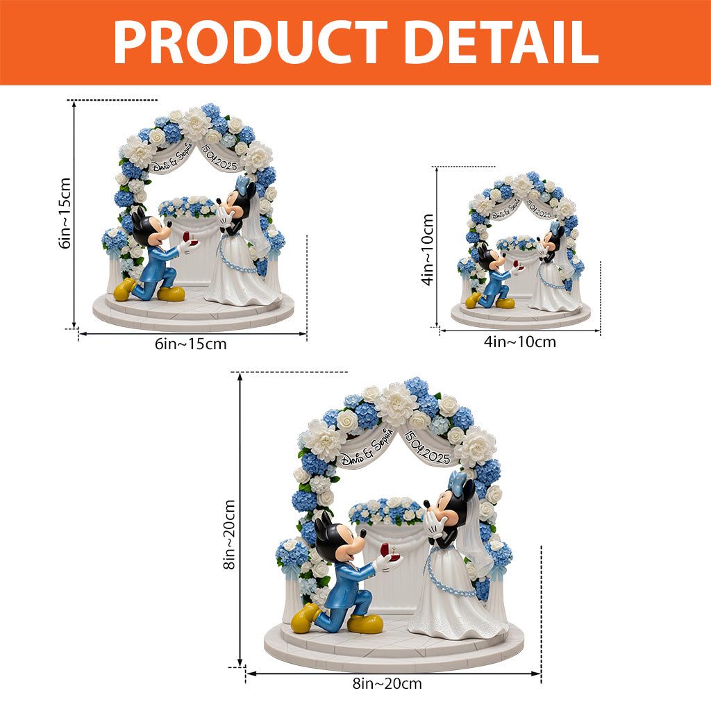 Celebrate Our Happily Ever After - Personalized Mouse Custom Shaped Acrylic Plaque