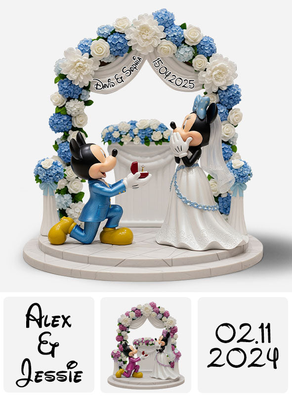 Celebrate Our Happily Ever After - Personalized Mouse Custom Shaped Acrylic Plaque