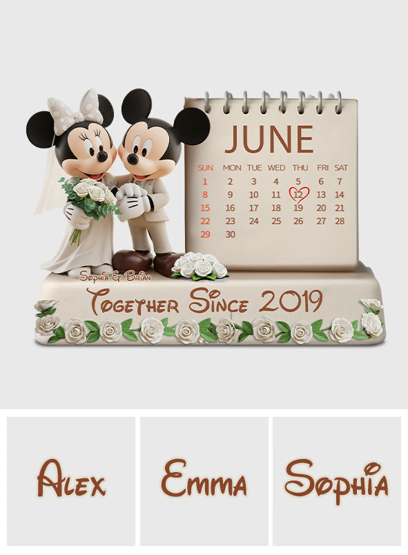 Together Since Mouse Couple - Personalized Mouse Custom Shaped Acrylic Plaque