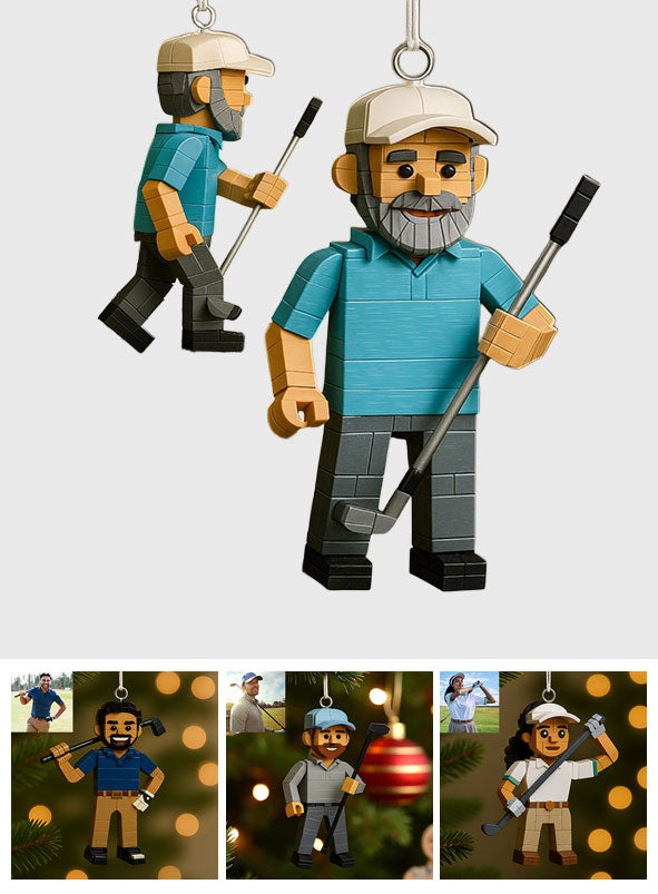 Love Golfing - Personalized Golf Custom Made Block Figure Ornament