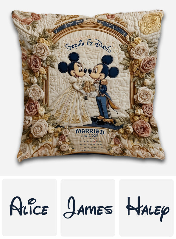 Timeless Love Custom Calendar - Personalized Mouse Throw Pillow