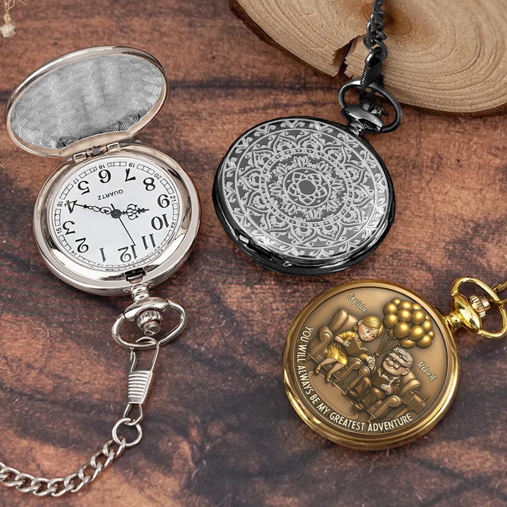You Are My Greatest Adventure - Personalized Couple Pocket Watch