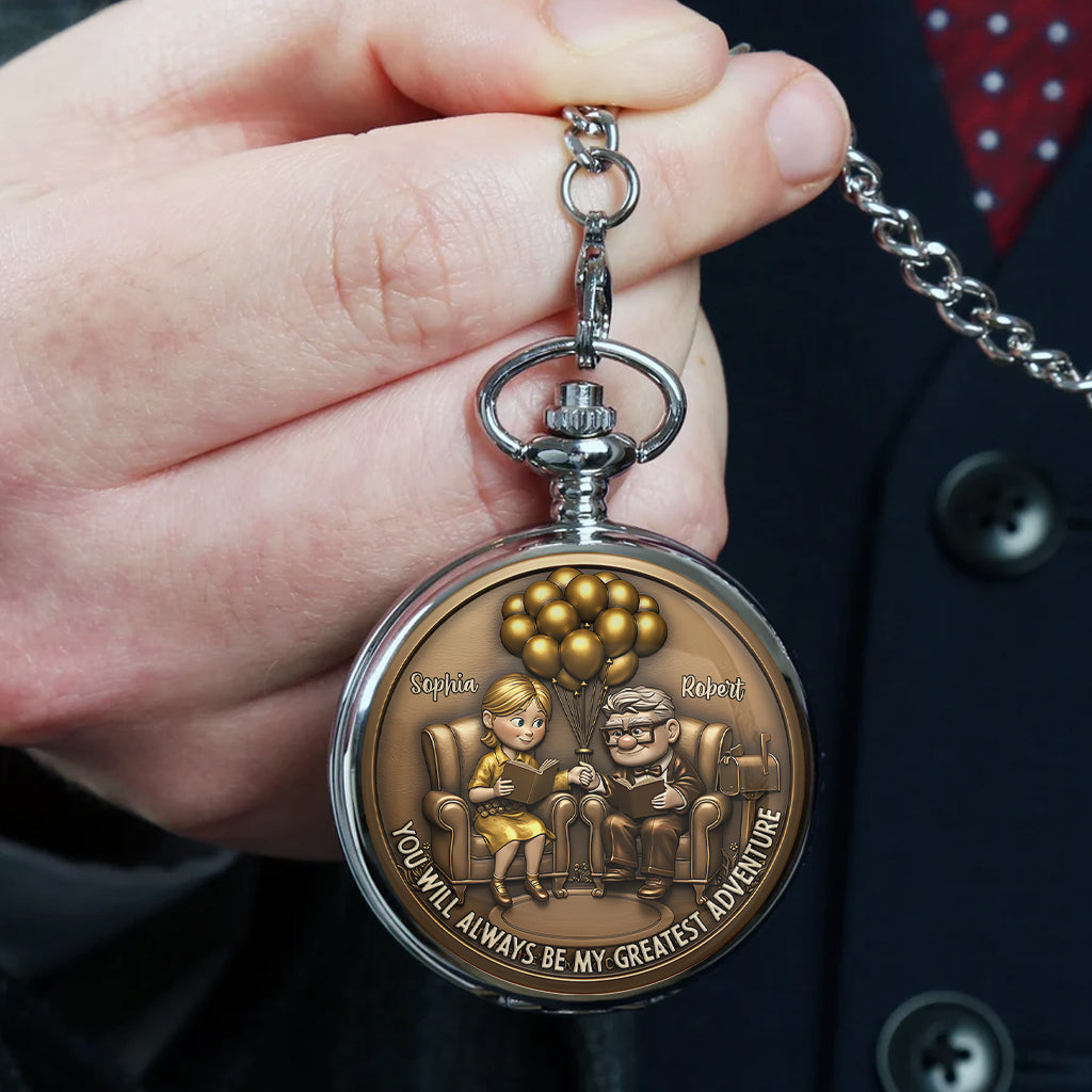 You Are My Greatest Adventure - Personalized Couple Pocket Watch