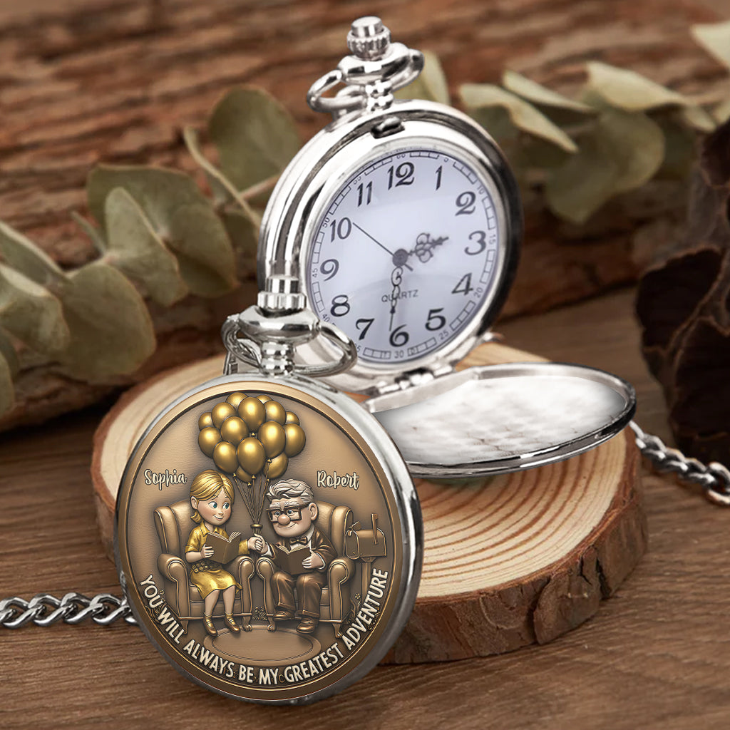 You Are My Greatest Adventure - Personalized Couple Pocket Watch