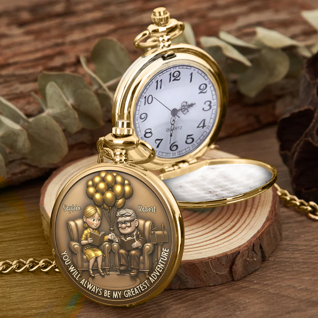 You Are My Greatest Adventure - Personalized Couple Pocket Watch