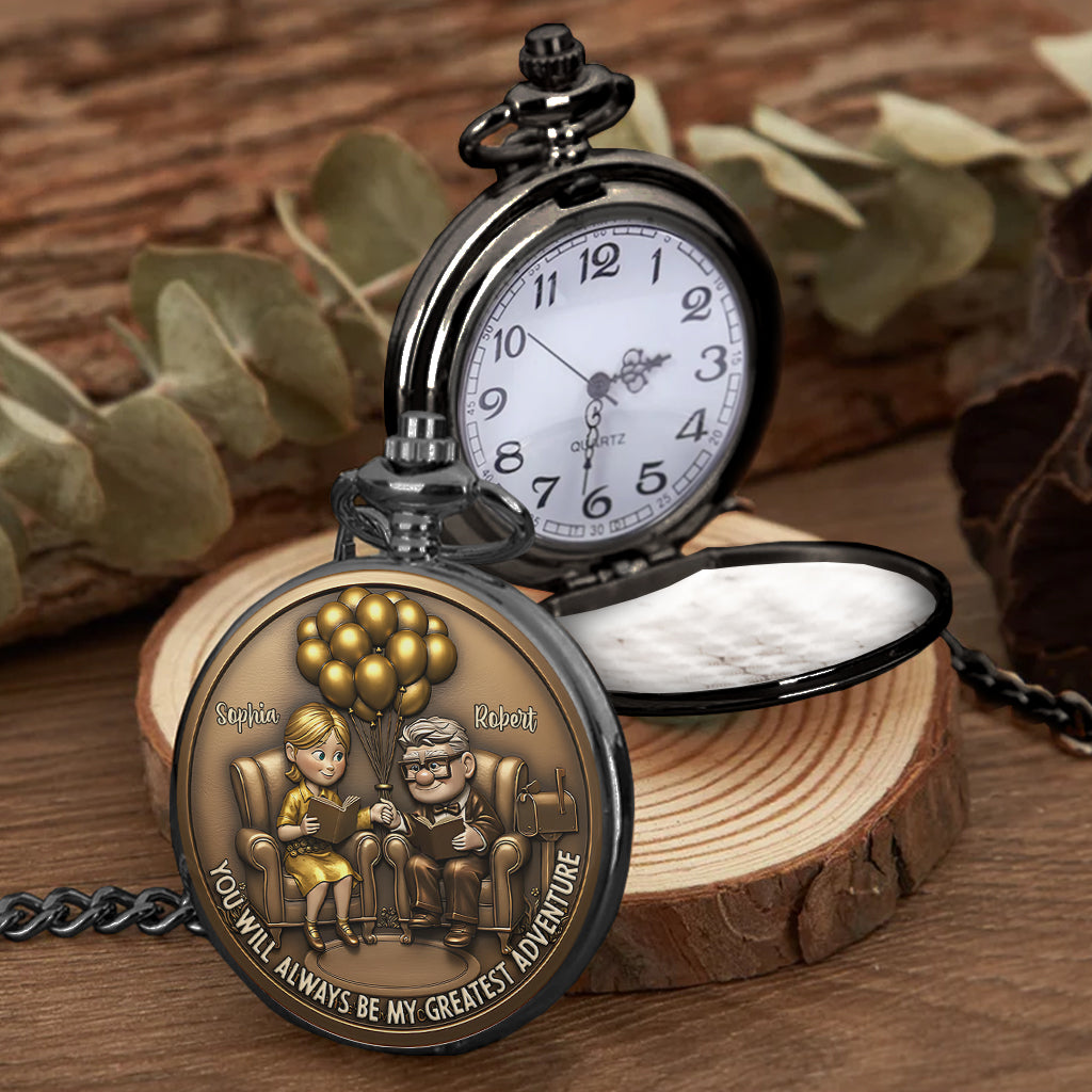 You Are My Greatest Adventure - Personalized Couple Pocket Watch