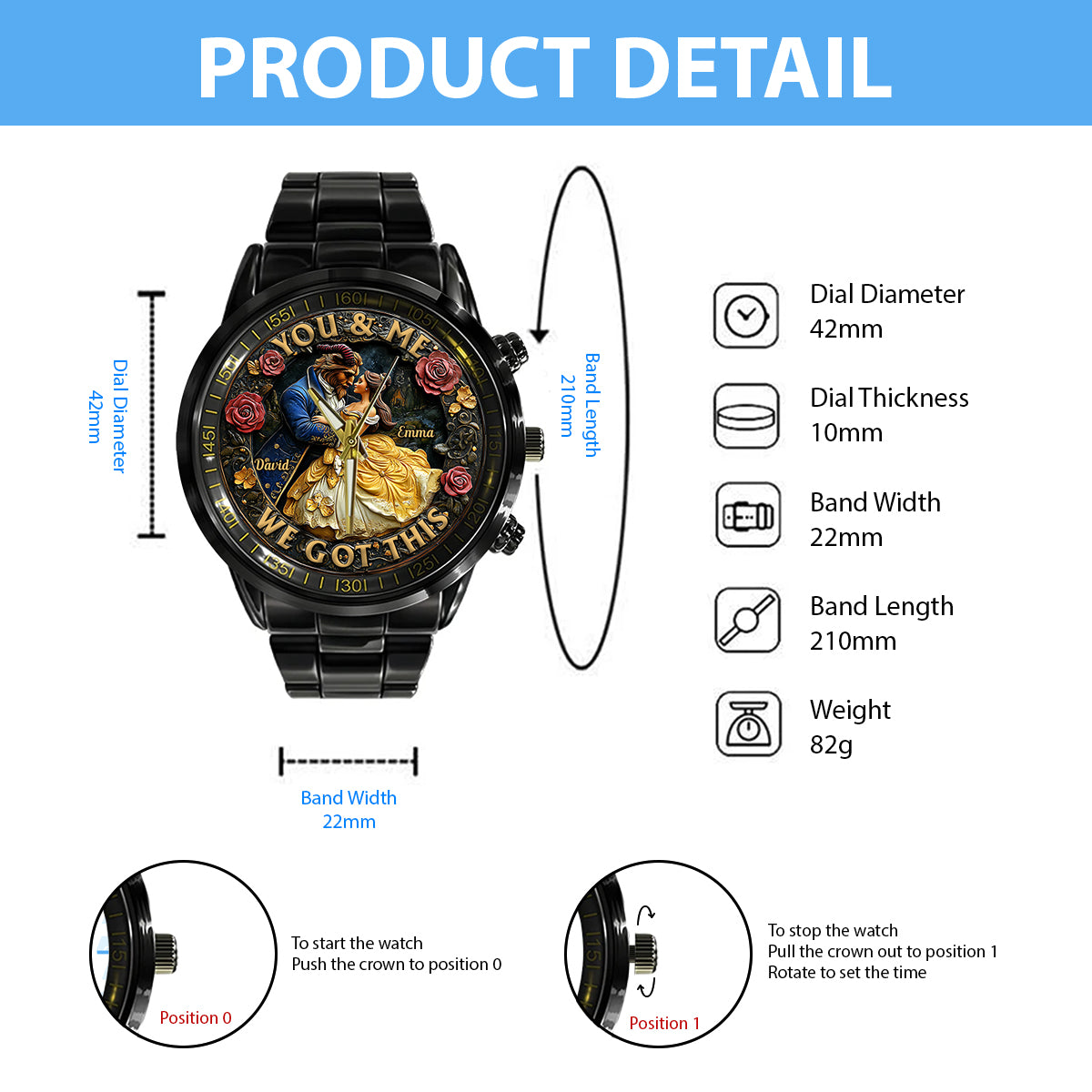 You And Me We Got This - Personalized Mouse Hand Watch