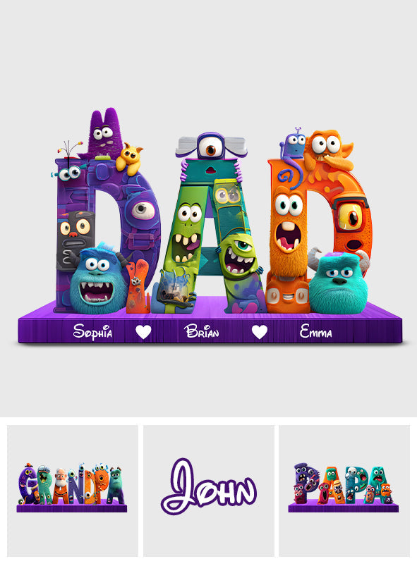 Monster Dad - Personalized Mouse Custom Shaped Acrylic Plaque