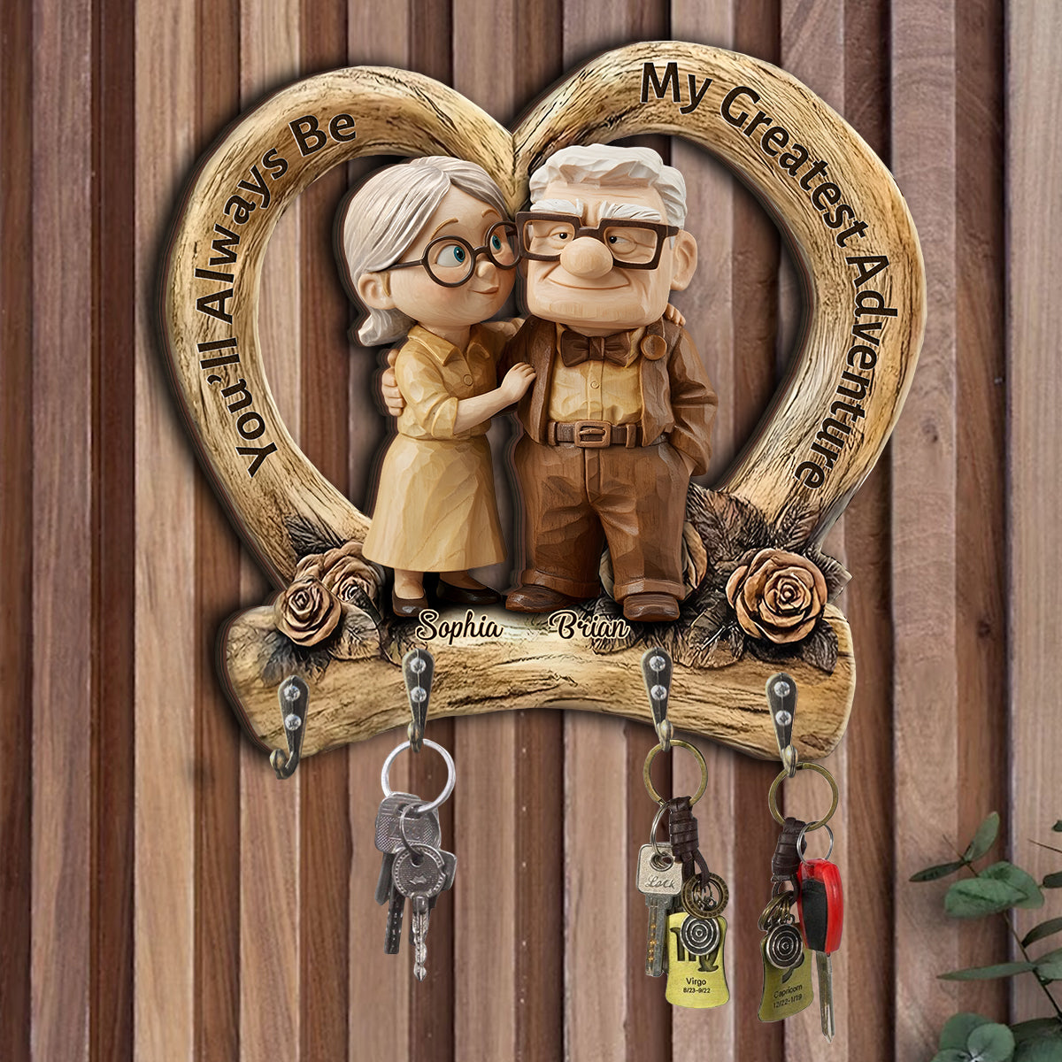 You Are My Greatest Adventure - Personalized Mouse Custom Shaped Key Rack