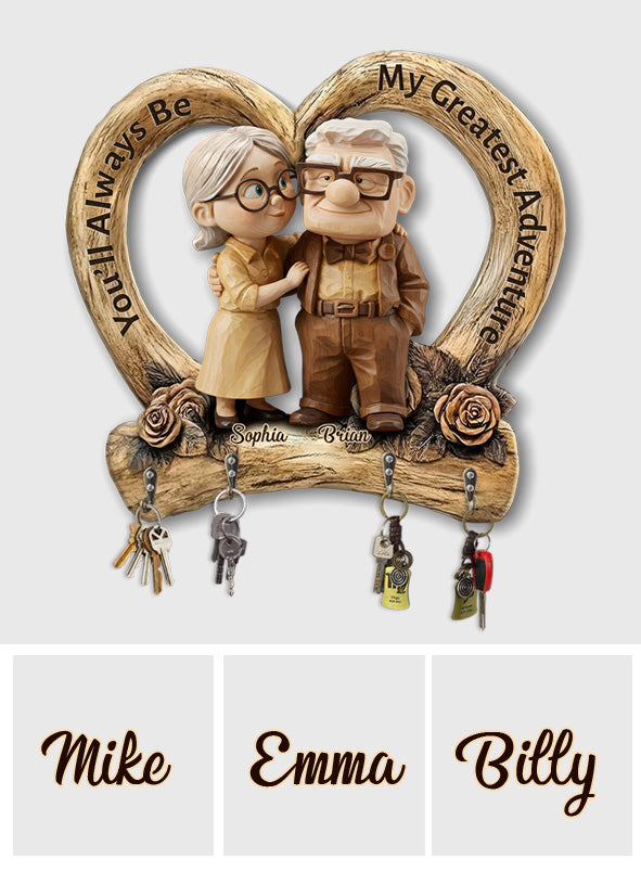 You Are My Greatest Adventure - Personalized Mouse Custom Shaped Key Rack