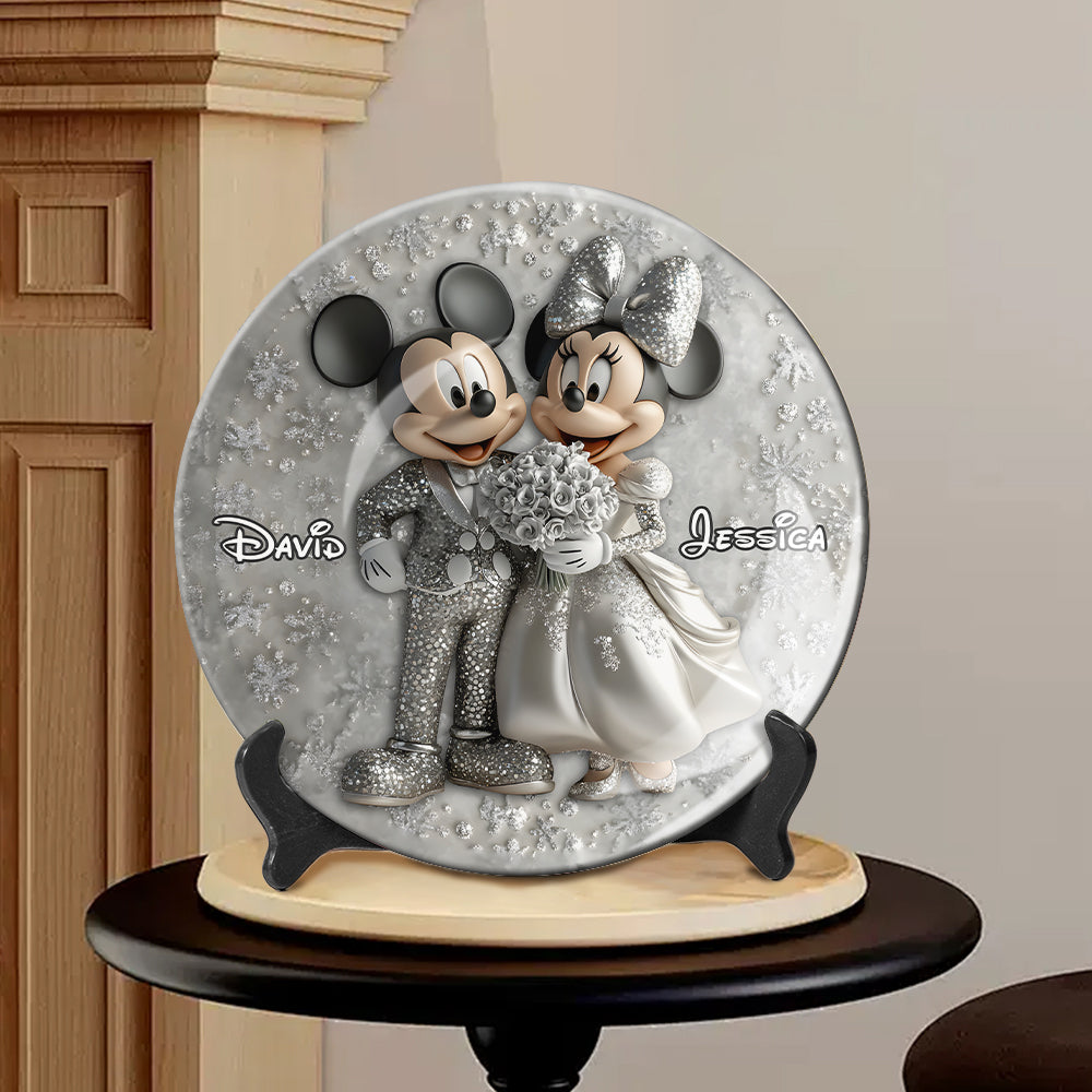 And They Lived Happily Ever After - Personalized Mouse Ceramic Round Plate