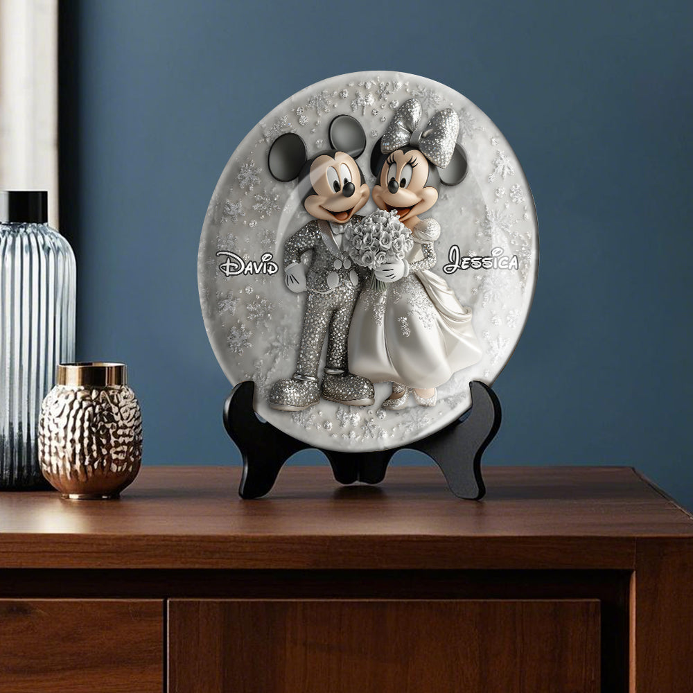 And They Lived Happily Ever After - Personalized Mouse Ceramic Round Plate