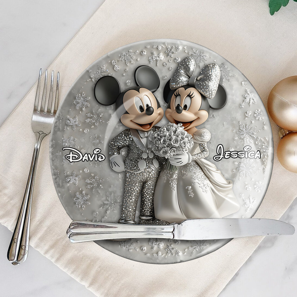 And They Lived Happily Ever After - Personalized Mouse Ceramic Round Plate