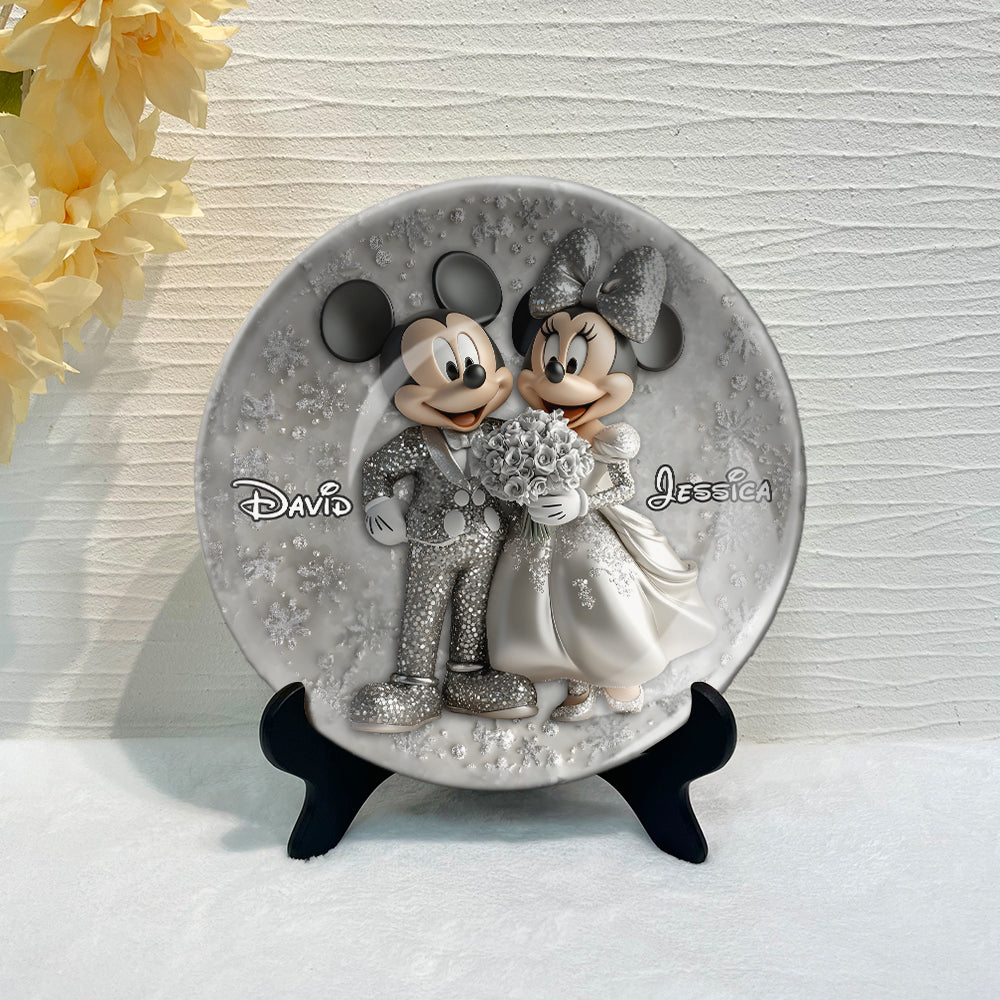 And They Lived Happily Ever After - Personalized Mouse Ceramic Round Plate