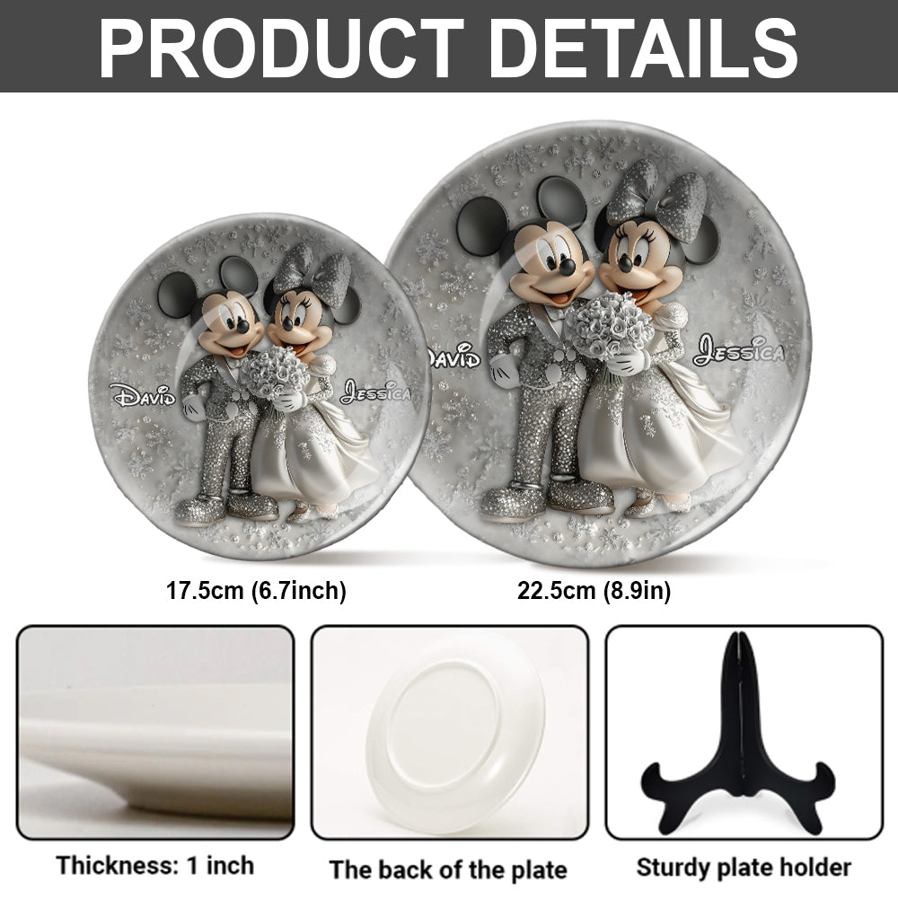 And They Lived Happily Ever After - Personalized Mouse Ceramic Round Plate