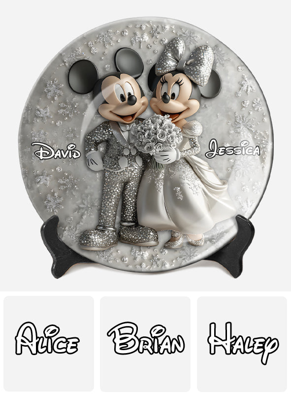And They Lived Happily Ever After - Personalized Mouse Ceramic Round Plate